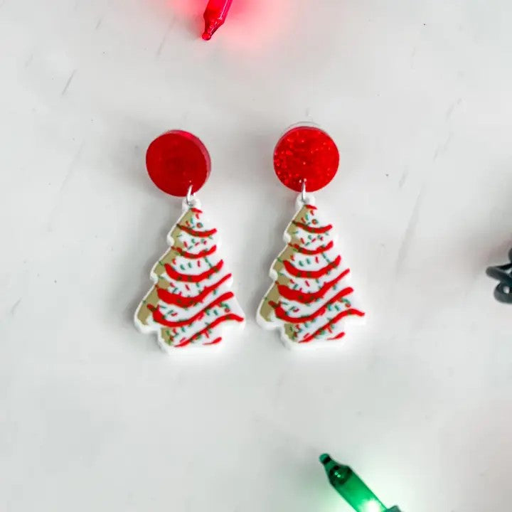 Christmas Tree Cake earrings