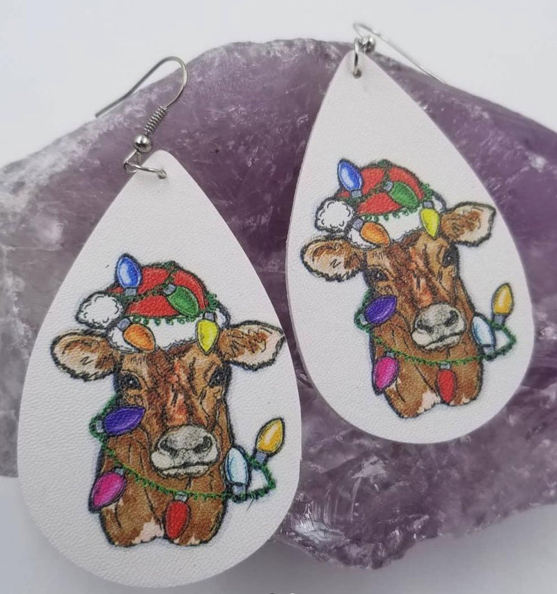 Cow lights earrings