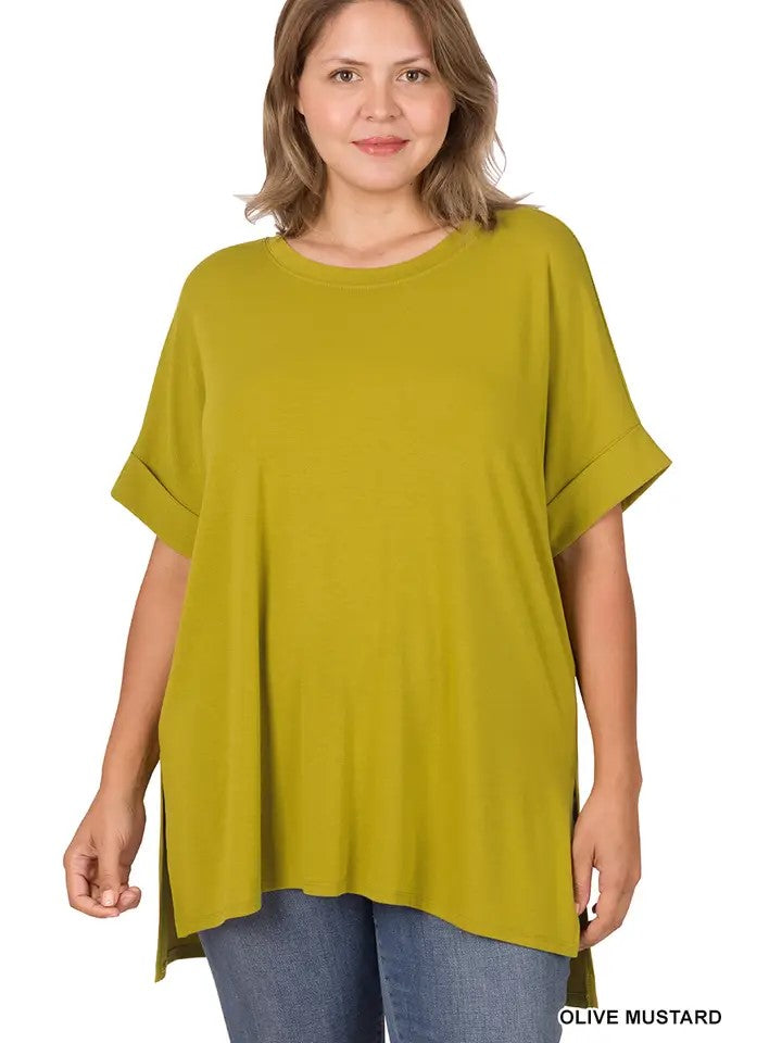 Solid Cuff Sleeve Top (3 colors)