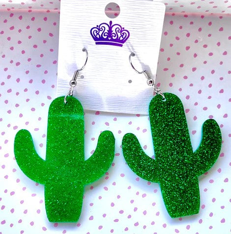 Green Cactus earrings