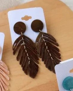 Acrylic Feather earrings