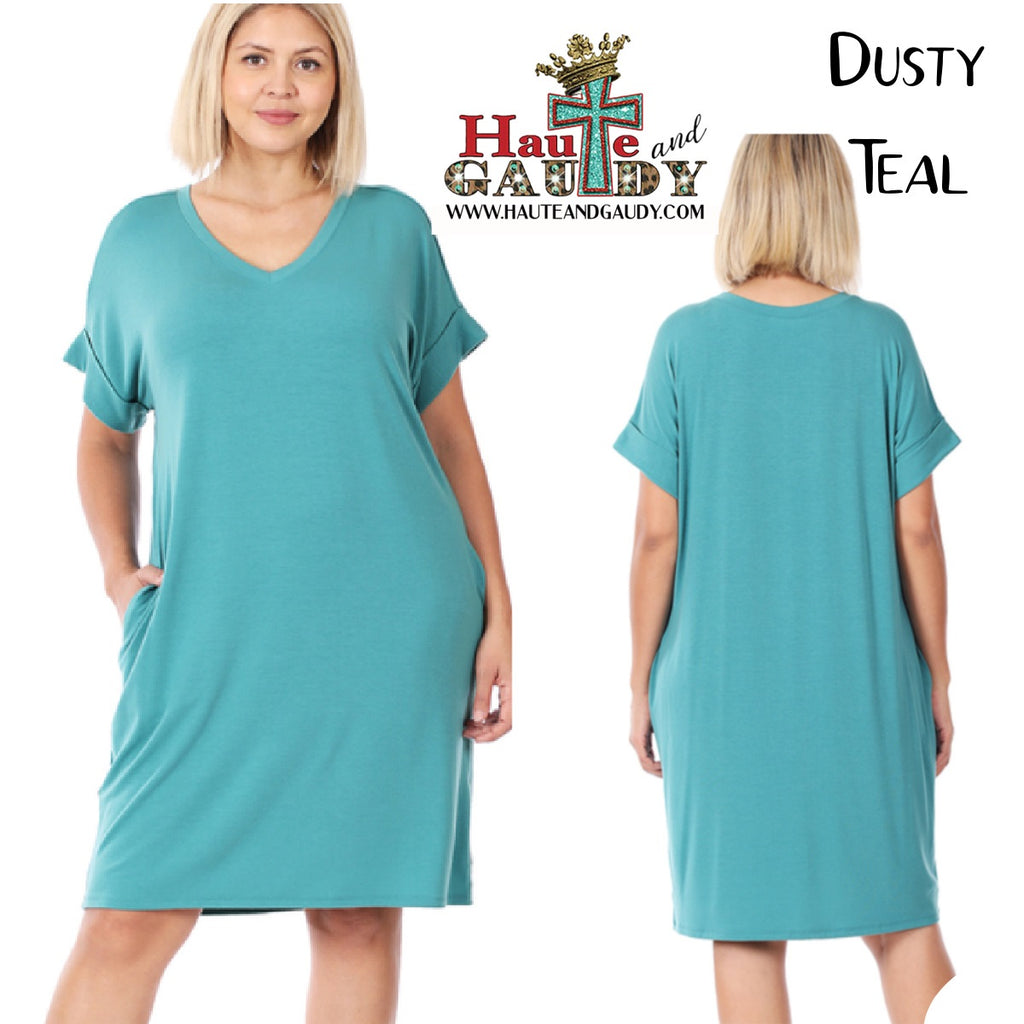 Solid Short Dress (3 colors)